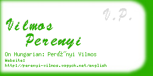 vilmos perenyi business card